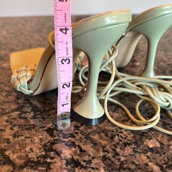 Bai beioi deep mint Green margarita Heels and Woven with lace ankle strap 8.5 - Picture 8 of 11
